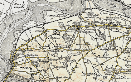Old map of Bickleton in 1900