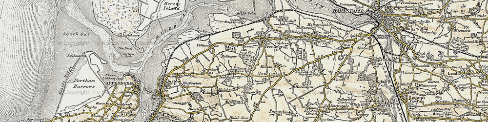 Old map of Bickleton in 1900