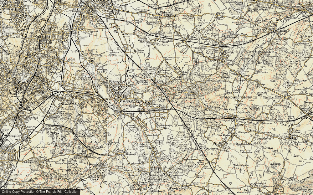 Old Map of Bickley, 1897-1902 in 1897-1902
