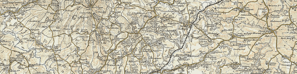 Old map of Bickley in 1901-1902