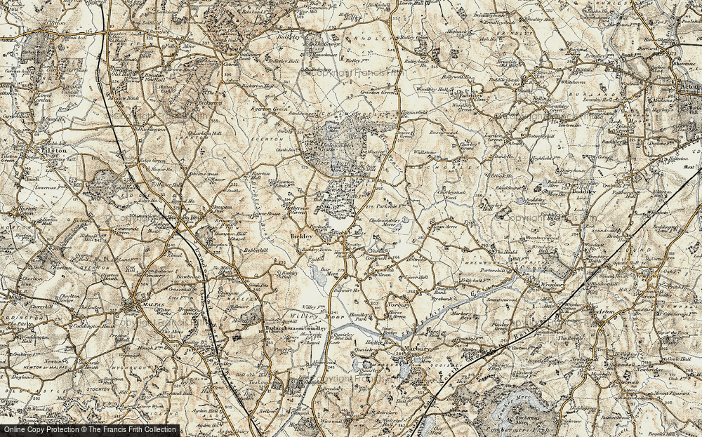Old Map of Bickley Moss, 1902 in 1902