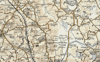 Old map of Bar Mere in 1902