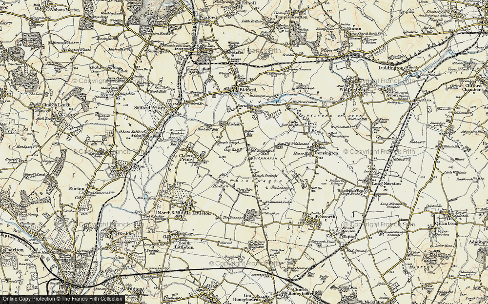 Old Map of Bickmarsh, 1899-1901 in 1899-1901