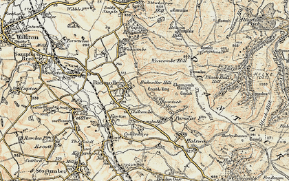 Old map of Bicknoller Hill in 1898-1900