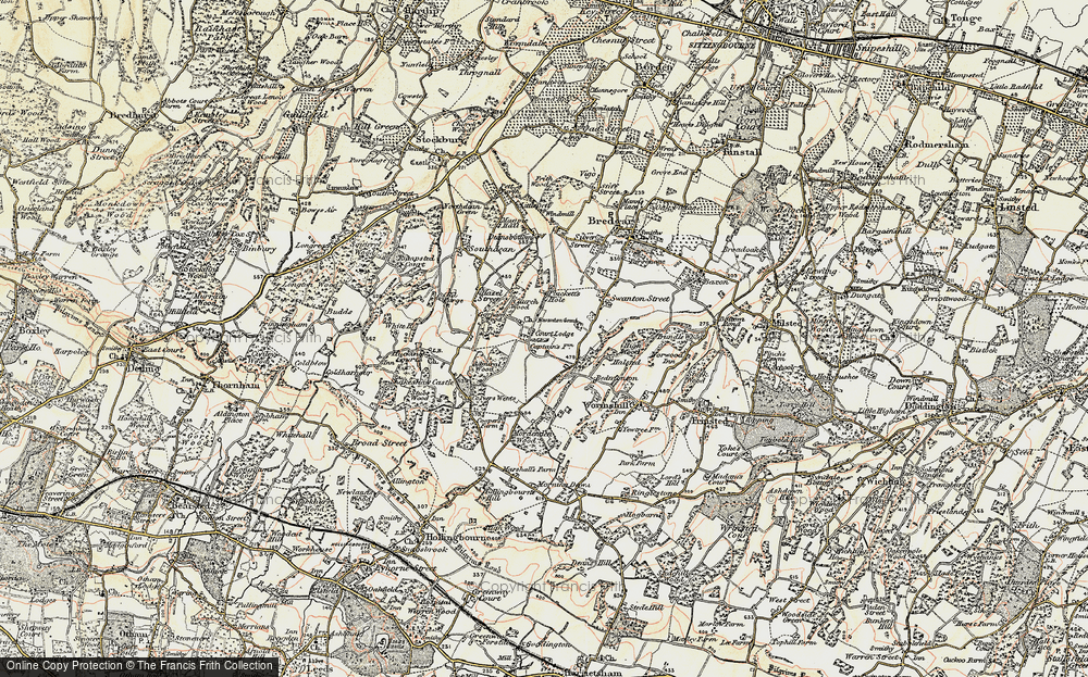 Old Map of Bicknor, 1897-1898 in 1897-1898