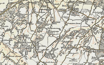 Old map of Bicknor in 1897-1898