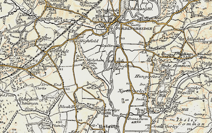 Old map of Bickton in 1897-1909