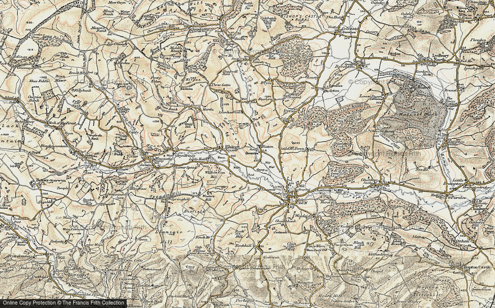 Old Map of Bicton, 1901-1903 in 1901-1903