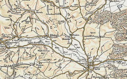 Old map of Bicton in 1901-1903