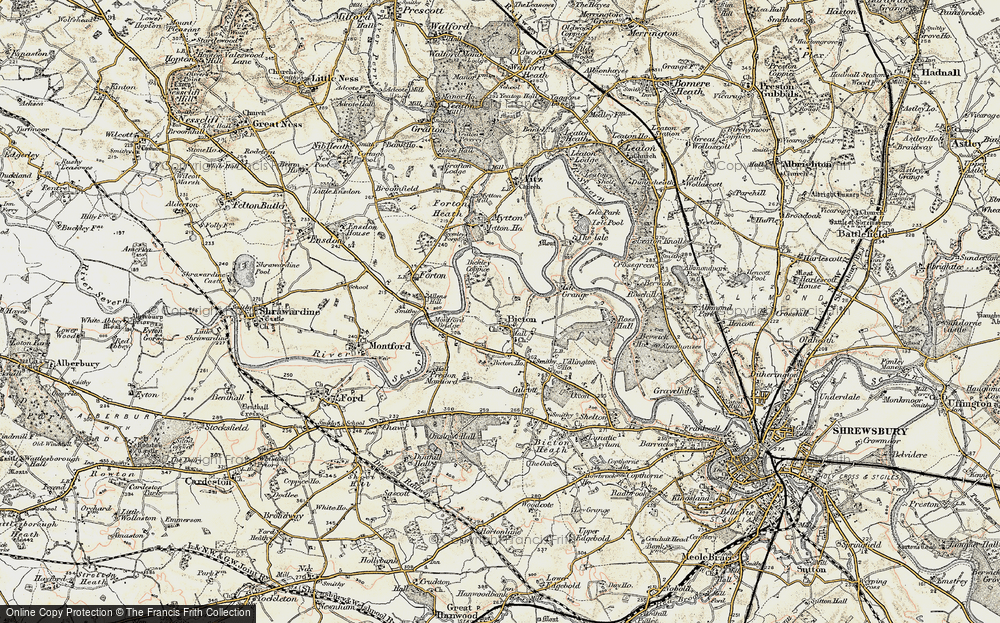 Old Map of Bicton, 1902 in 1902