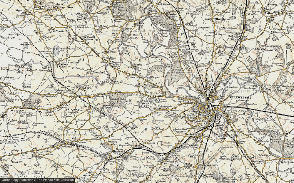 Old Map of Bicton Heath, 1902 in 1902