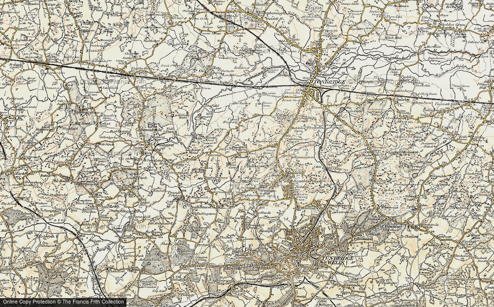 Old Map of Bidborough, 1897-1898 in 1897-1898