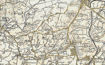 Old map of Bidborough in 1897-1898