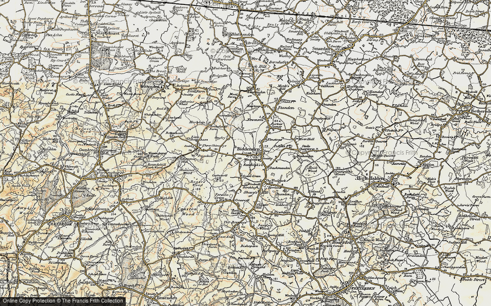 Old Map of Biddenden, 1897-1898 in 1897-1898