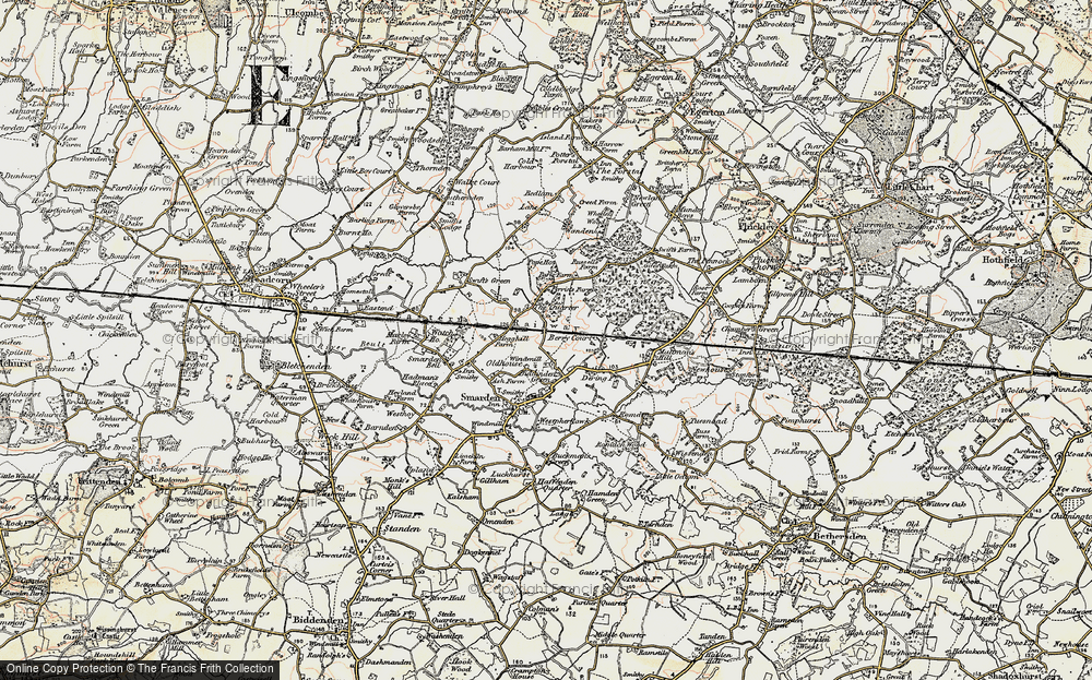 Old Map of Biddenden Green, 1897-1898 in 1897-1898