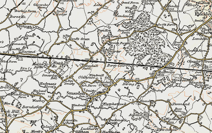 Old map of Biddenden Green in 1897-1898
