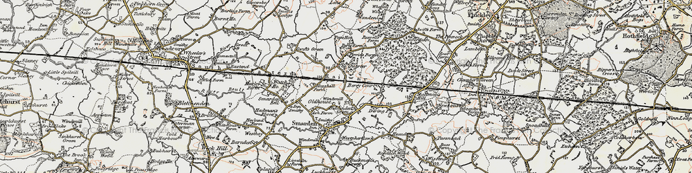 Old map of Biddenden Green in 1897-1898