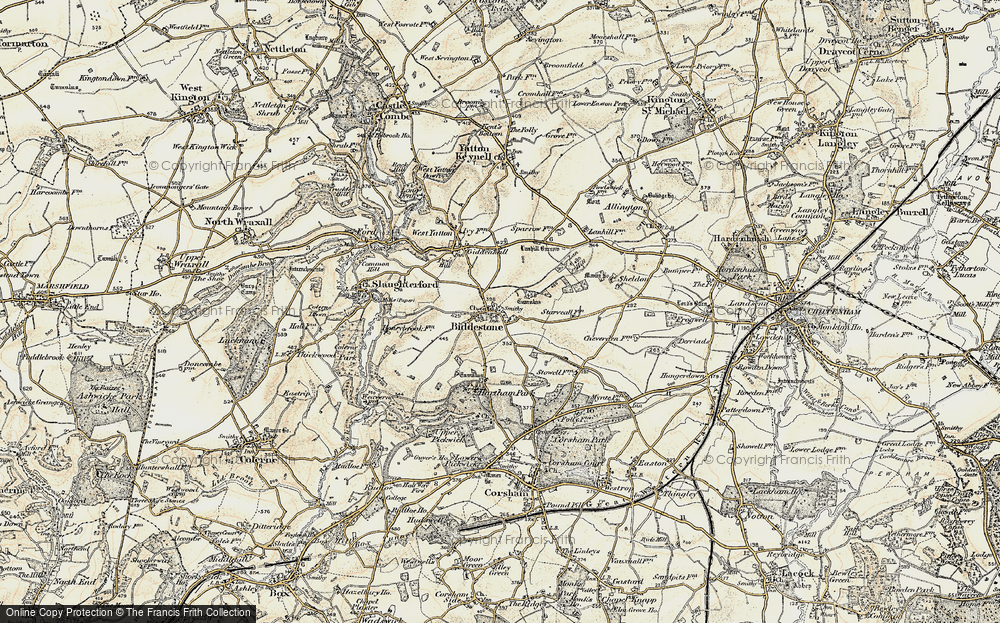 Old Map of Biddestone, 1899 in 1899