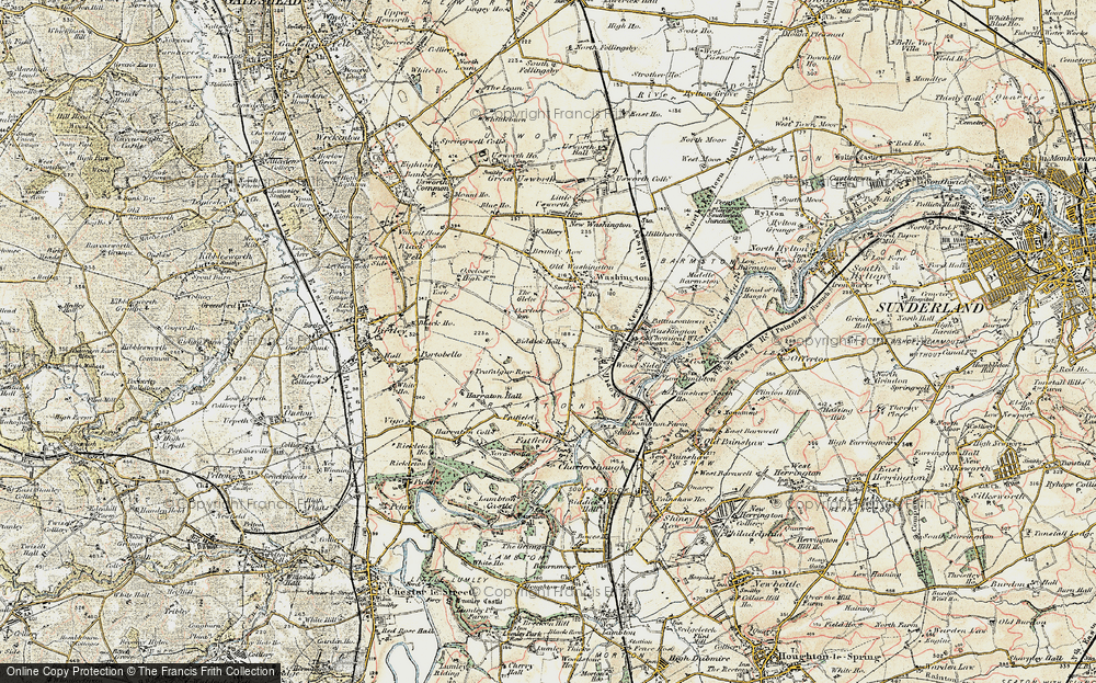 Old Map of Biddick, 1901-1904 in 1901-1904