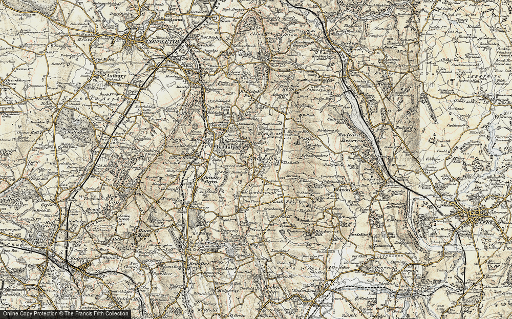Old Map of Biddulph Moor, 1902-1903 in 1902-1903