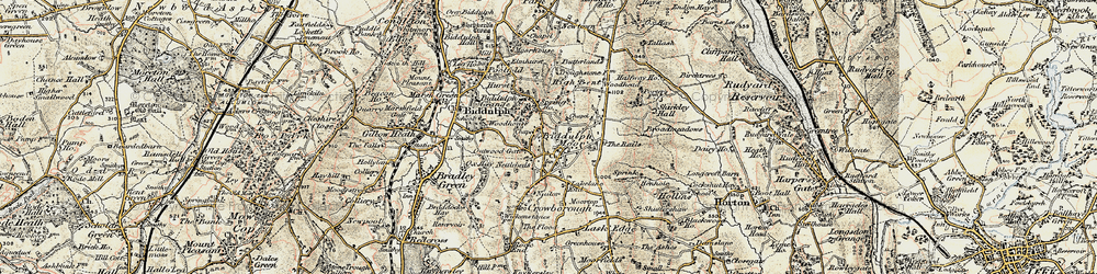 Old map of Biddulph Moor in 1902-1903