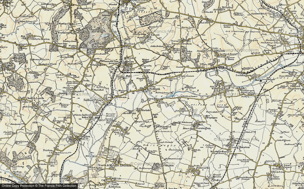 Old Map of Bidford-on-Avon, 1899-1901 in 1899-1901