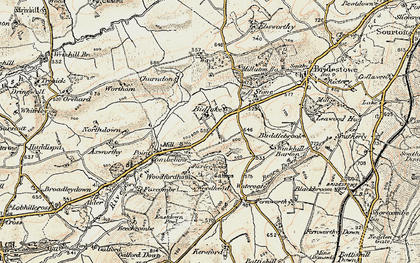 Old map of Bidlake in 1900