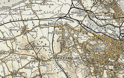 Old map of Bidston Hill in 1902-1903