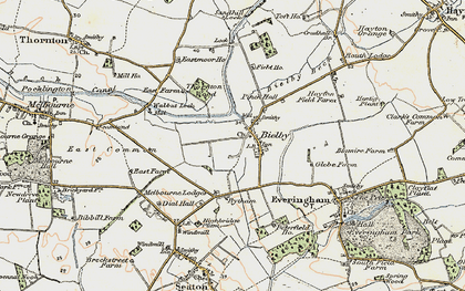 Old map of Bielby in 1903