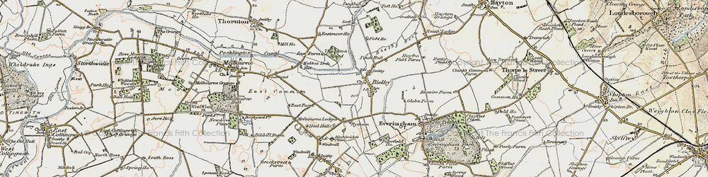 Old map of Bielby in 1903