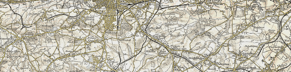 Old map of Bierley in 1903