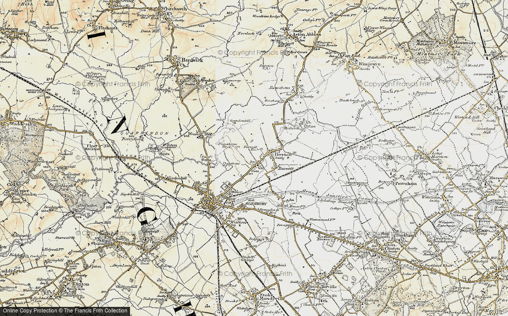 Old Map of Bierton, 1898 in 1898