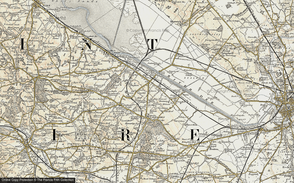 Old Map of Big Mancot, 1902-1903 in 1902-1903