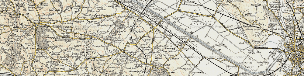 Old map of Big Mancot in 1902-1903