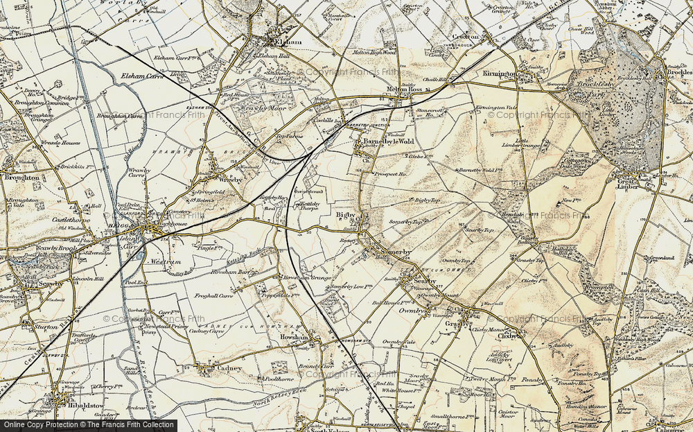 Old Map of Bigby, 1903-1908 in 1903-1908