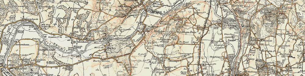 Old map of Bigfrith in 1897-1909