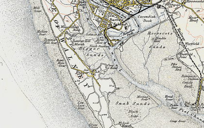 Old map of Biggar in 1903-1904