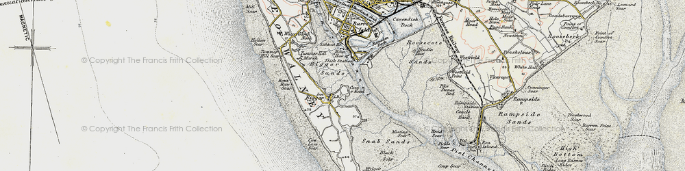 Old map of Biggar Sands in 1903-1904