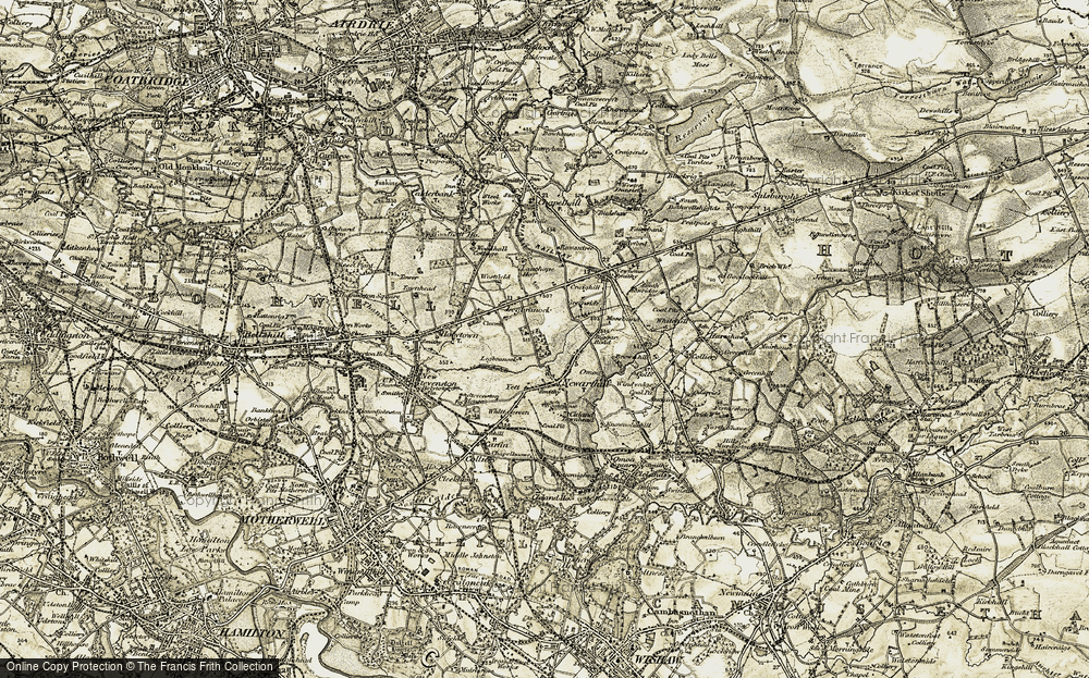 Old Map of Biggar Road, 1904-1905 in 1904-1905