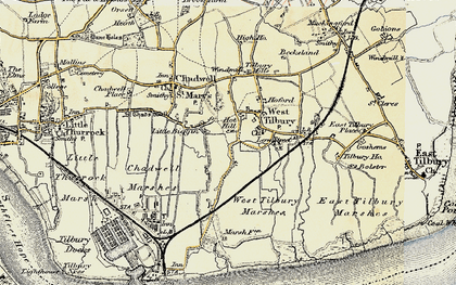 Old map of Biggin in 1897-1898