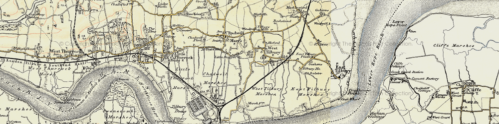 Old map of Biggin in 1897-1898