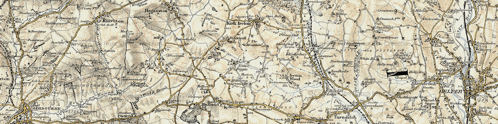 Old map of Biggin in 1902