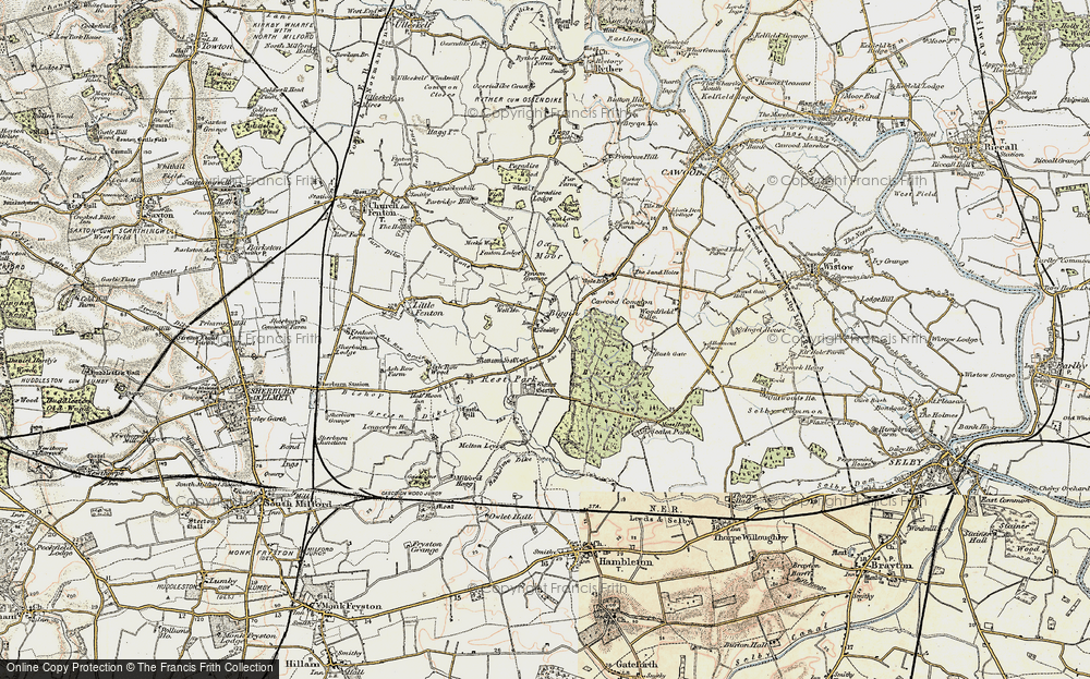 Old Map of Historic Map covering Bishop Wood in 1903