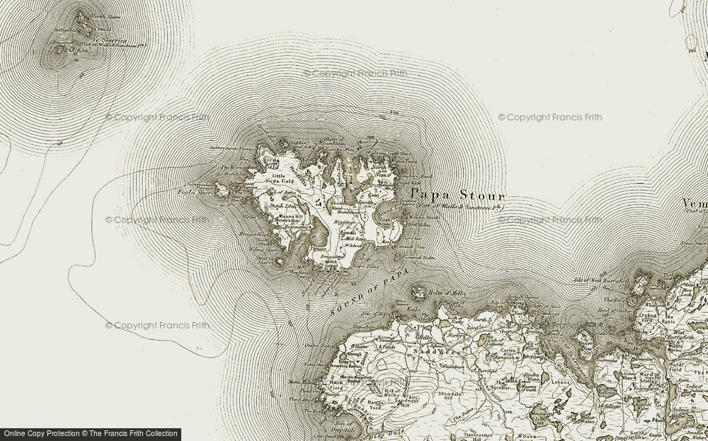 Old Map of Biggings, 1911-1912 in 1911-1912