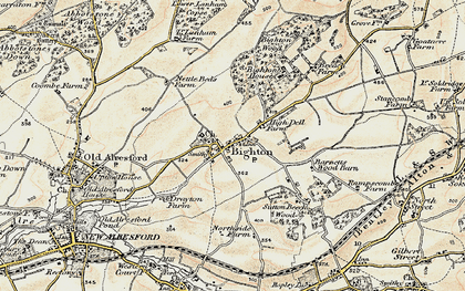 Old map of Bighton Manor in 1897-1900