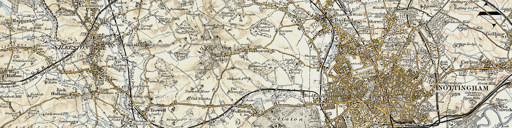 Old map of Bilborough in 1902-1903