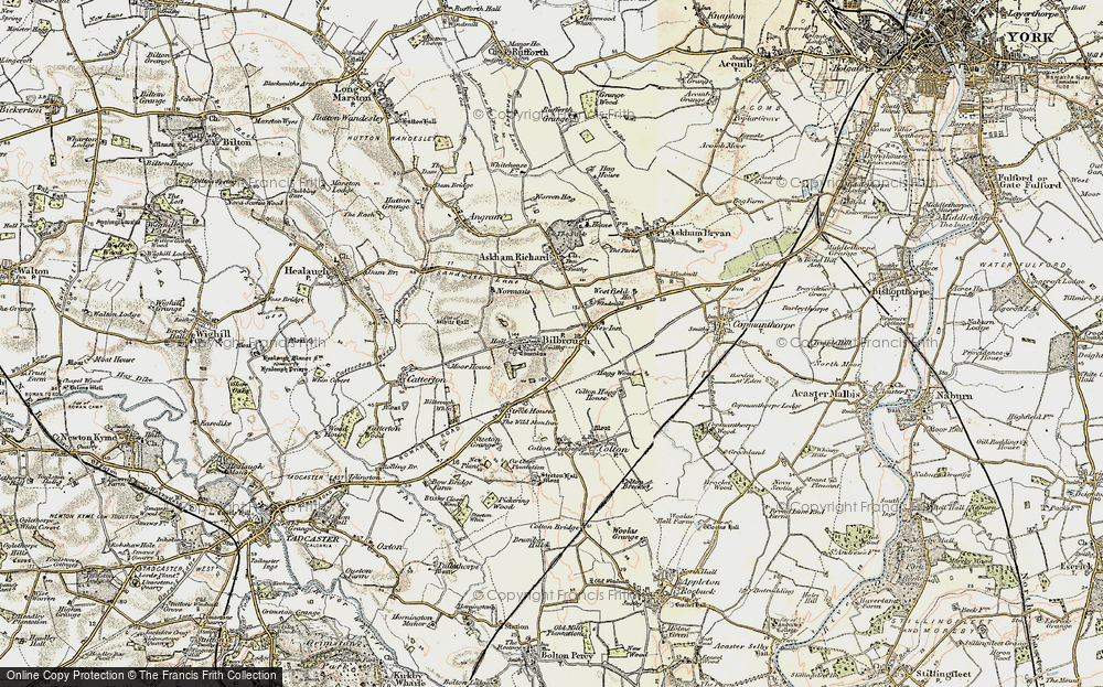 Old Map of Bilbrough, 1903 in 1903