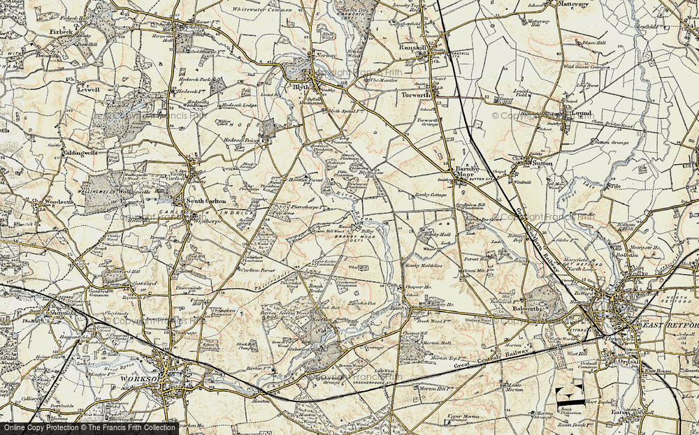 Old Map of Historic Map covering Blyth Law Hill in 1902-1903