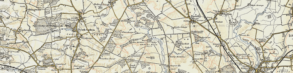 Old map of Bilby in 1902-1903