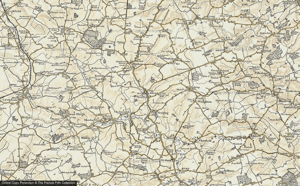Old Map of Bildeston, 1899-1901 in 1899-1901